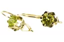 Cercei Stil Vintage Peridot galben Aur galben 14K vec019y